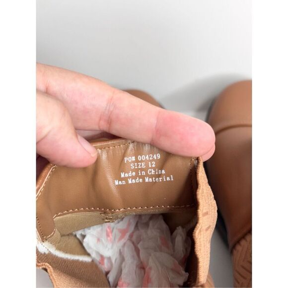 Journee Collection Chelsea Boots Size 12 Brown Block Heel Pull On Style - Picture 8 of 11